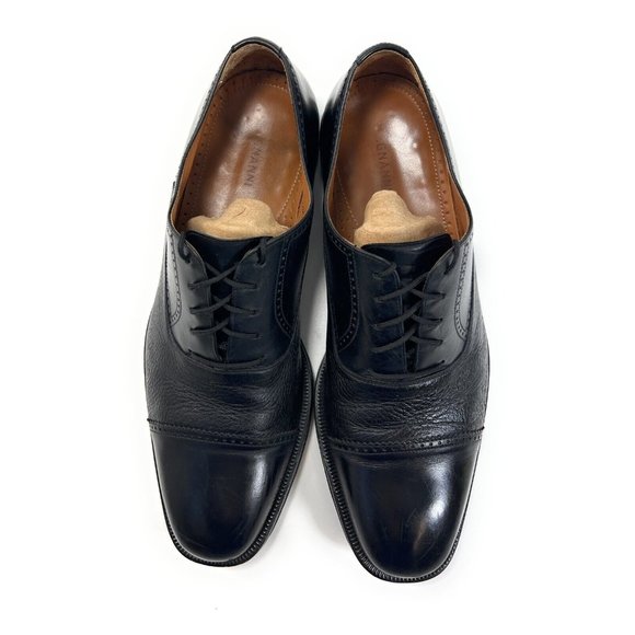 Magnanni Alpin Black Leather Cap Toe Oxford Men 14M Dress Shoes 18437 Made Spain MAGNANNI ALPIN 18437 BLACK LEATHER CAP-TOE OXFORDS MADE IN  main image 3